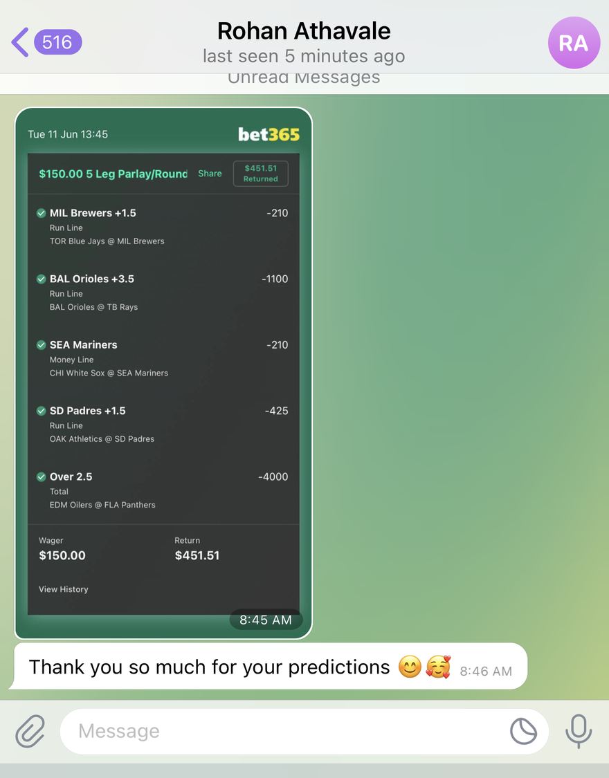 Customer message
