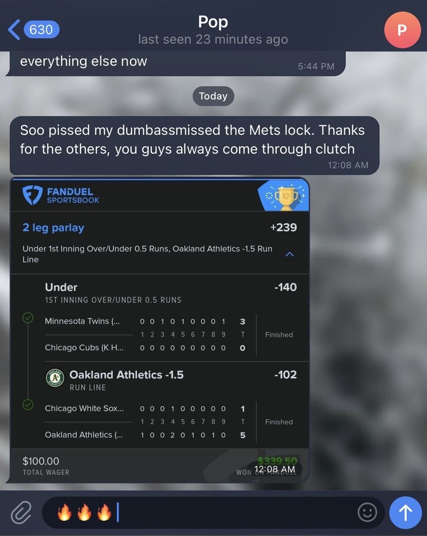 Customer message