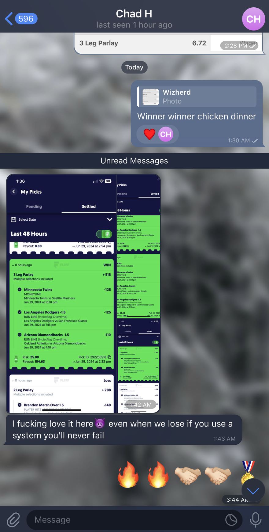 Customer message